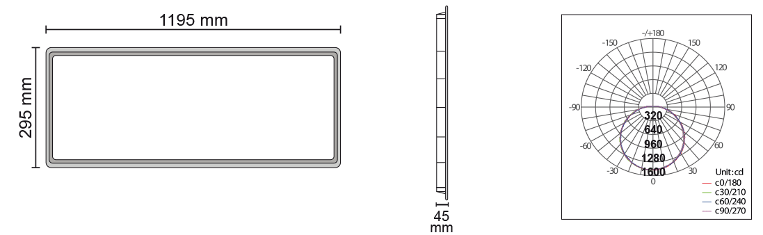 300x1200 LED Panel Luxcomb