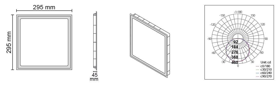 300x300 LED Panel Luxcomb