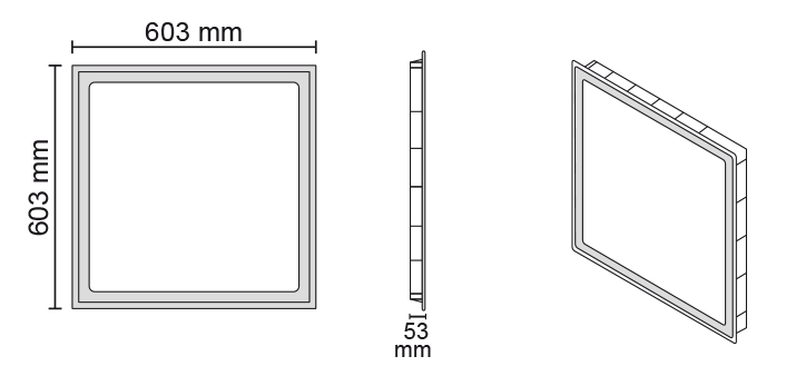 603x603 2x2 ft LED Panel Luxcomb US Canada