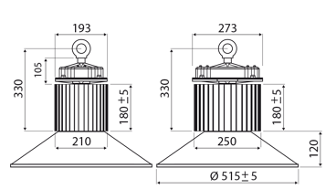 LUXCOMB HB 150W dim